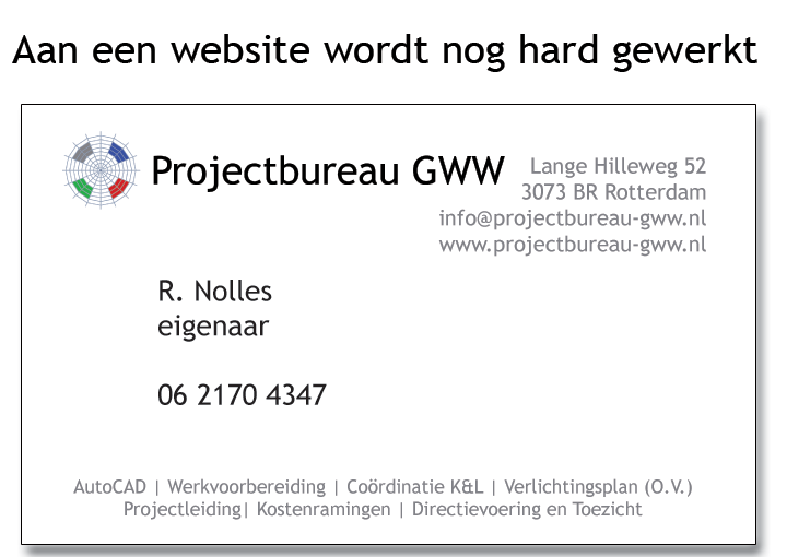 visitiekaartje Projectbureau GWW